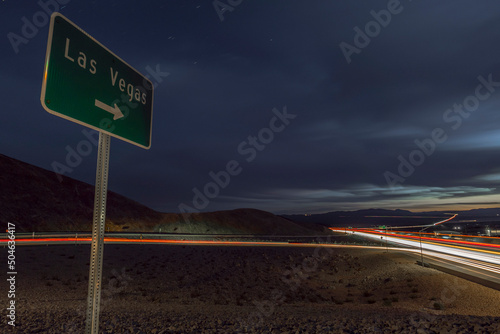 Photography Road to Las Vegas sign