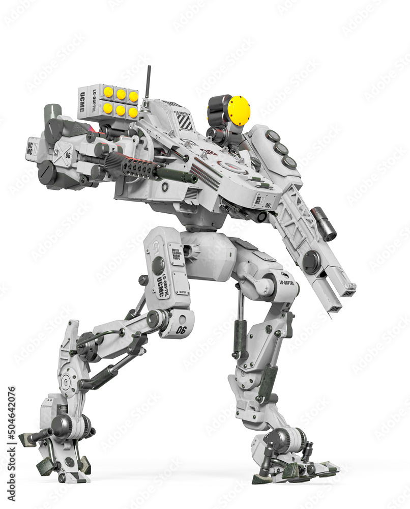 combat mech is walking combat mech is walking