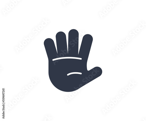 Hand with Fingers Splayed Gesture Emoticon. Vector Hand with Fingers Splayed Emoji