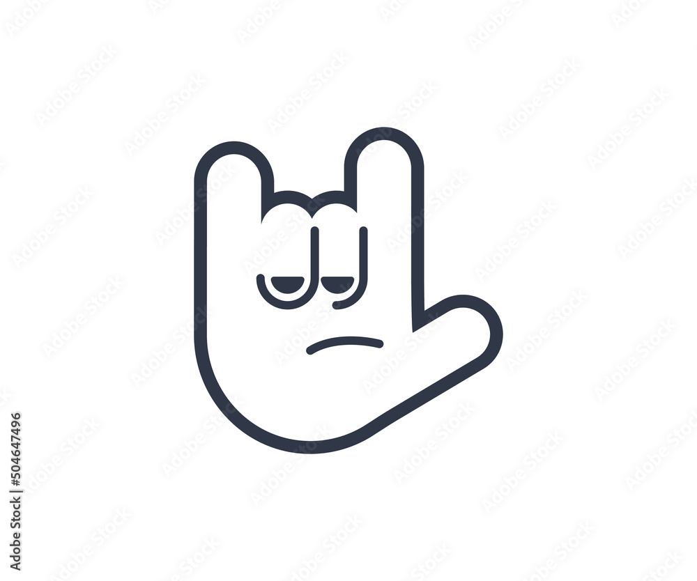 Love You Gesture Gesture Emoticon. Vector Love You Gesture Emoji Love You Gesture Gesture Emoticon. Vector Love You Gesture Emoji