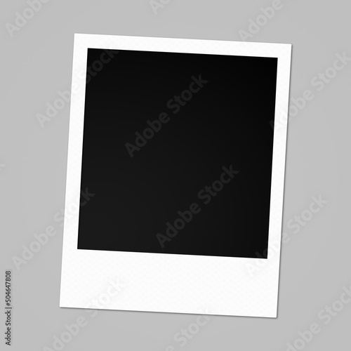 blank photo frame on white