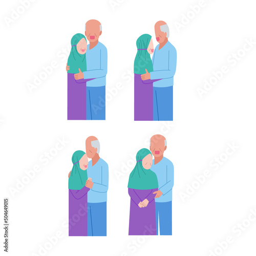 Elderly muslim couple