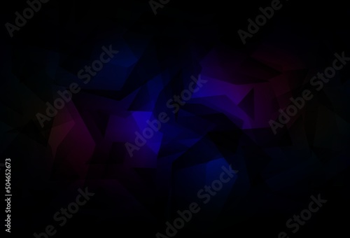 Dark Blue, Red vector triangle mosaic background.