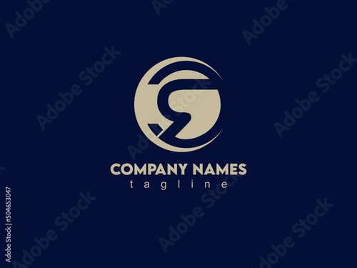 RC Letter Minimalist Logo Design Vector File Eps 10