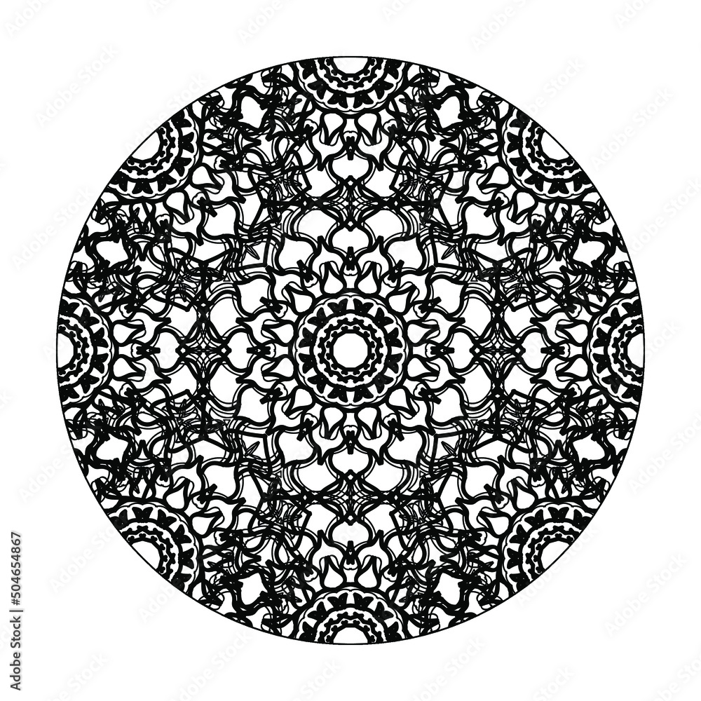 Vector round abstract circle. Mandala style. Vector round abstract circle. Mandala style.