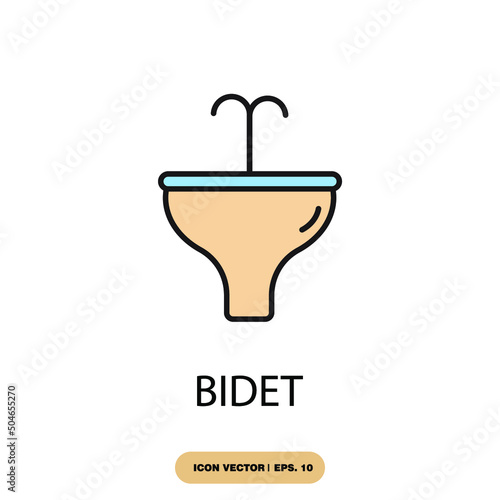 bidet icons  symbol vector elements for infographic web