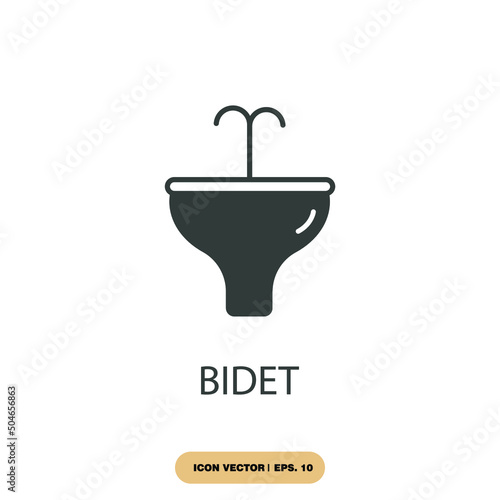 bidet icons  symbol vector elements for infographic web
