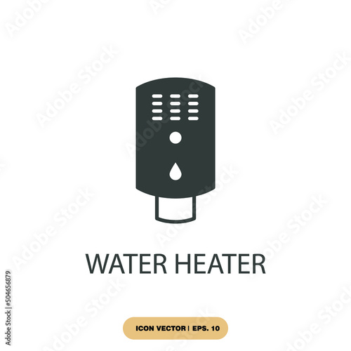 water heater icons  symbol vector elements for infographic web