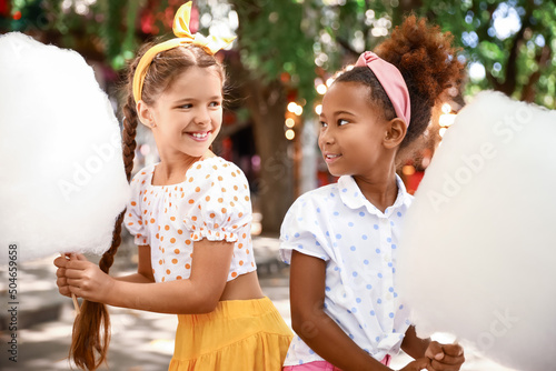 Cute little girls with cott...