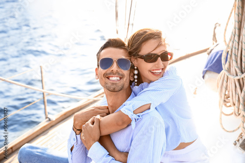 Happy young couple resting ...