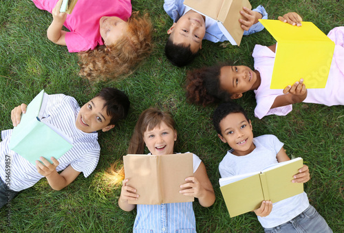 Little children with books ...