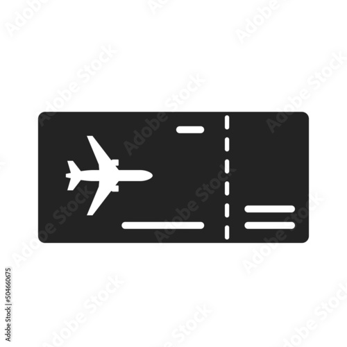 flight ticket icon. travel and tourism symbol. aviation transport services. isolated vector image
