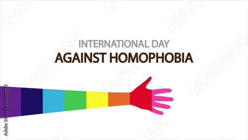 International day against homophobia, art video illustration. photo