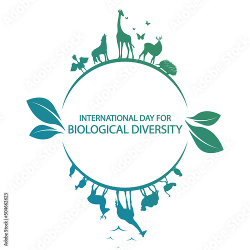 International Day for Biological Diversity logo, vector art illustration.