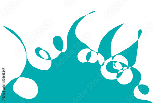 Abstract curly shapes on a white background illustration. photo