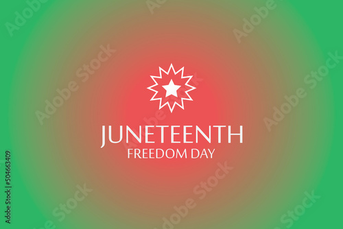 Juneteenth. Since 1865. Design of Banner. Black history month. EPS10 vector.