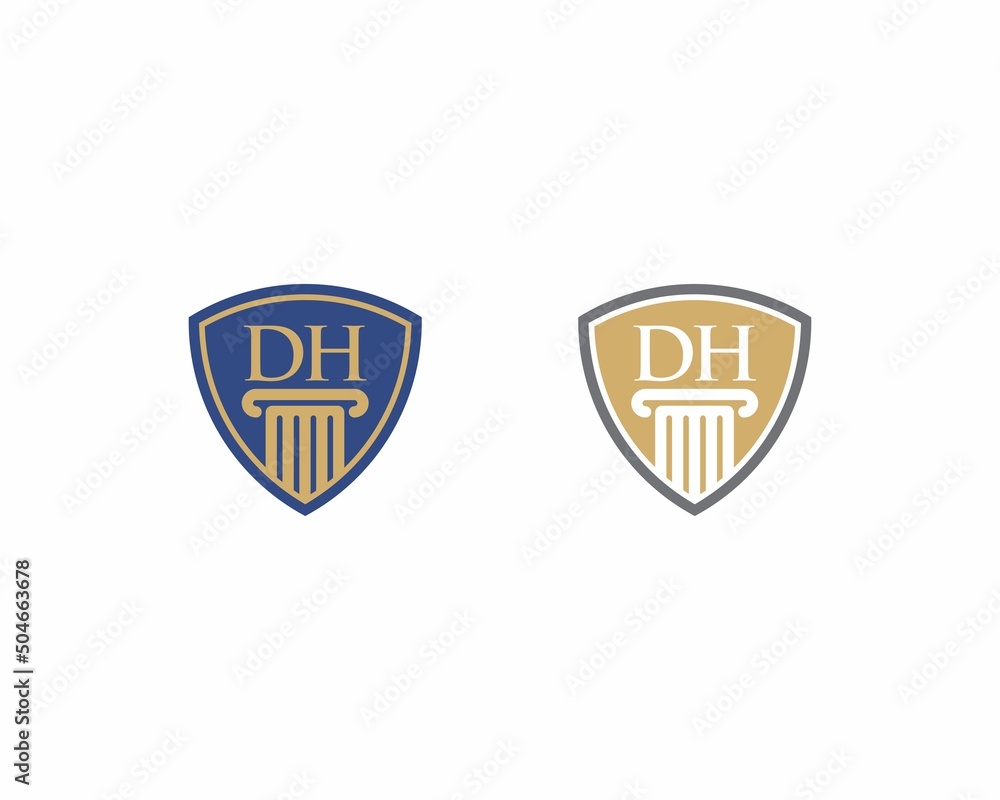 Letter DH, Law Logo Vector 001 Letter DH, Law Logo Vector 001