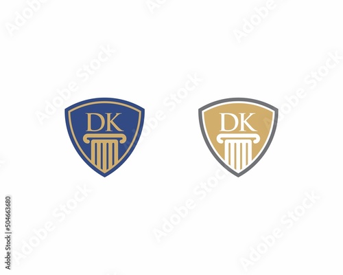 Letter DK  Law Logo Vector 001