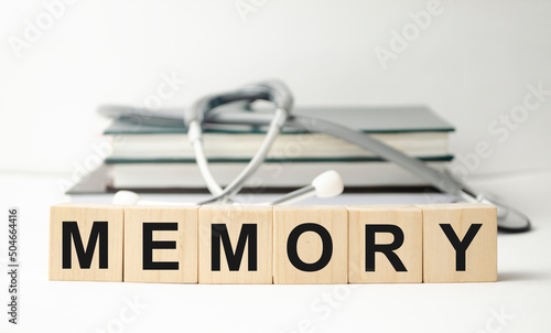 The word of MEMORY on building blocks concept