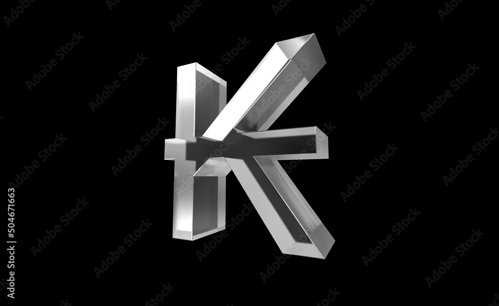 Laos kip or LAK currency symbol of Laos made with Glass - 3d Illustration, 3d rendering Laos kip or LAK currency symbol of Laos made with Glass - 3d Illustration, 3d rendering