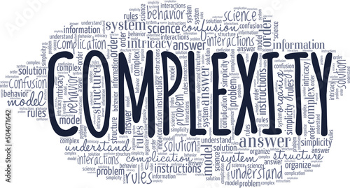 Complexity word cloud conceptual design isolated on white background.