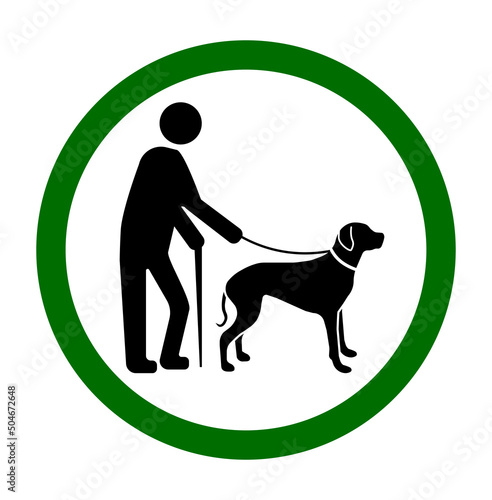 Sign ALL PETS MUST BE ON A LEASH on white background. Illustration