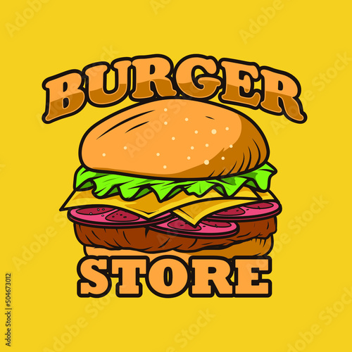 burger store logo design
