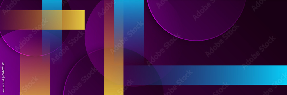Bright colourful colorful abstract banner background geometry shine and layer element vector for presentation design. Suit for business, corporate, institution, party, festive, seminar, and talks.