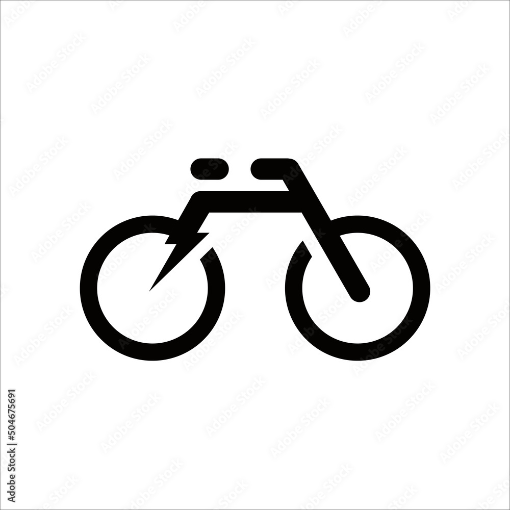Electrical Bicycle Logo Design Template Vector Illustration Electrical Bicycle Logo Design Template Vector Illustration