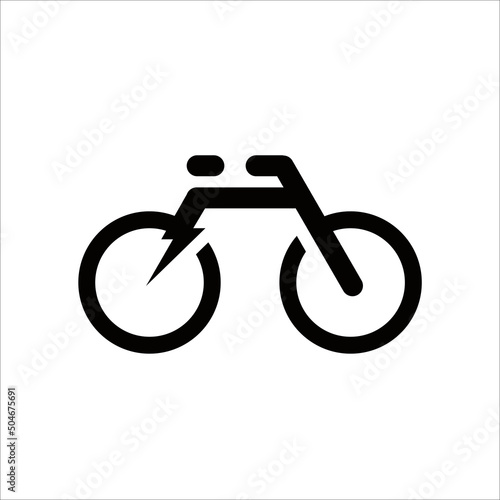 Electrical Bicycle Logo Design Template Vector Illustration
