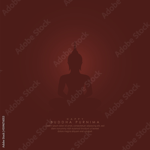 Happy Buddha Purnima Vesak,Buddhist festival- Vector