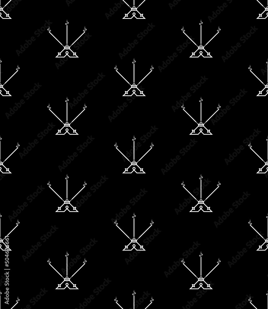 Incense Icon Seamless Pattern, Fragrant Smoke Releasing, Aromatic Biotic Material Burning Stick Incense Icon Seamless Pattern, Fragrant Smoke Releasing, Aromatic Biotic Material Burning Stick
