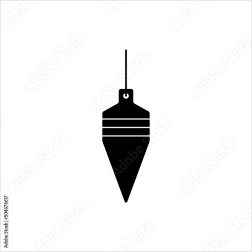 Plumb Bob Icon, Plummet Icon, Construction Tool Icon