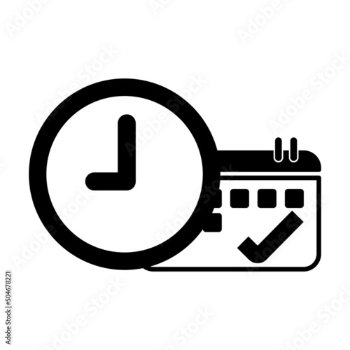 Appointment time vector icon. Graphic and web design.