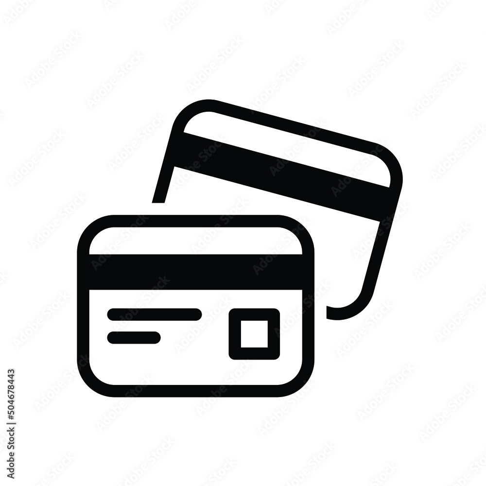 Credit card icon. Simple flat style. Business pay concept. Two cards on top of each other. Vector illustration isolated on white background. EPS 10. Credit card icon. Simple flat style. Business pay concept. Two cards on top of each other. Vector illustration isolated on white background. EPS 10.