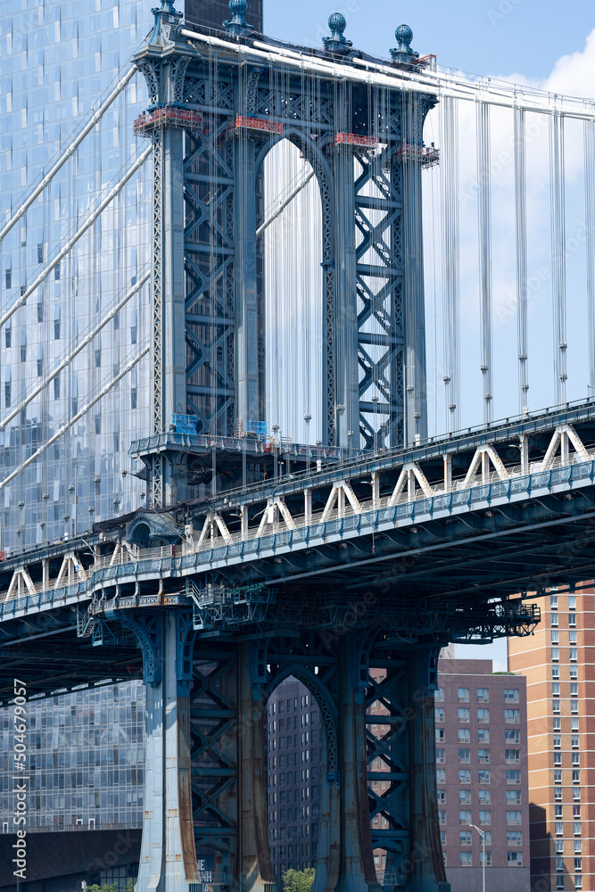 Fototapeta premium Bridge close-up with clouds behind