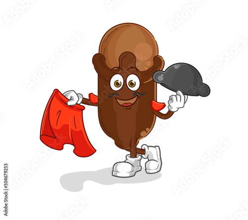 clove matador with red cloth illustration. character vector