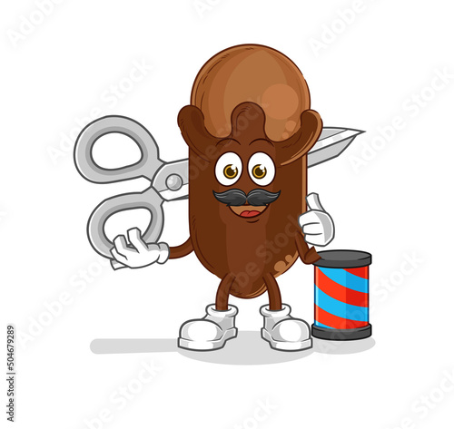 clove barber cartoon. cartoon mascot vector