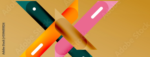 Background overlapping lines. Dynamic lines abstract wallpaper. Straight lines composition vector illustration for wallpaper banner background or landing page