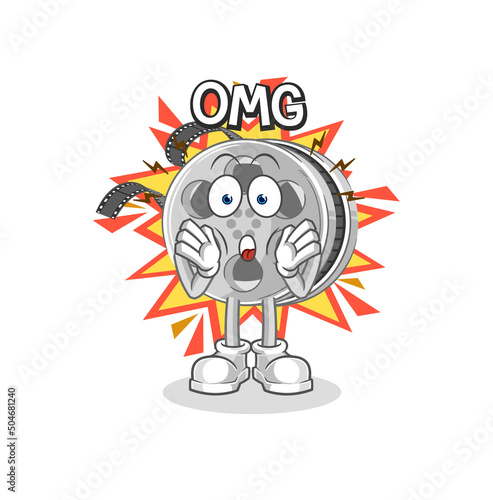 film reel Oh my God vector. cartoon character