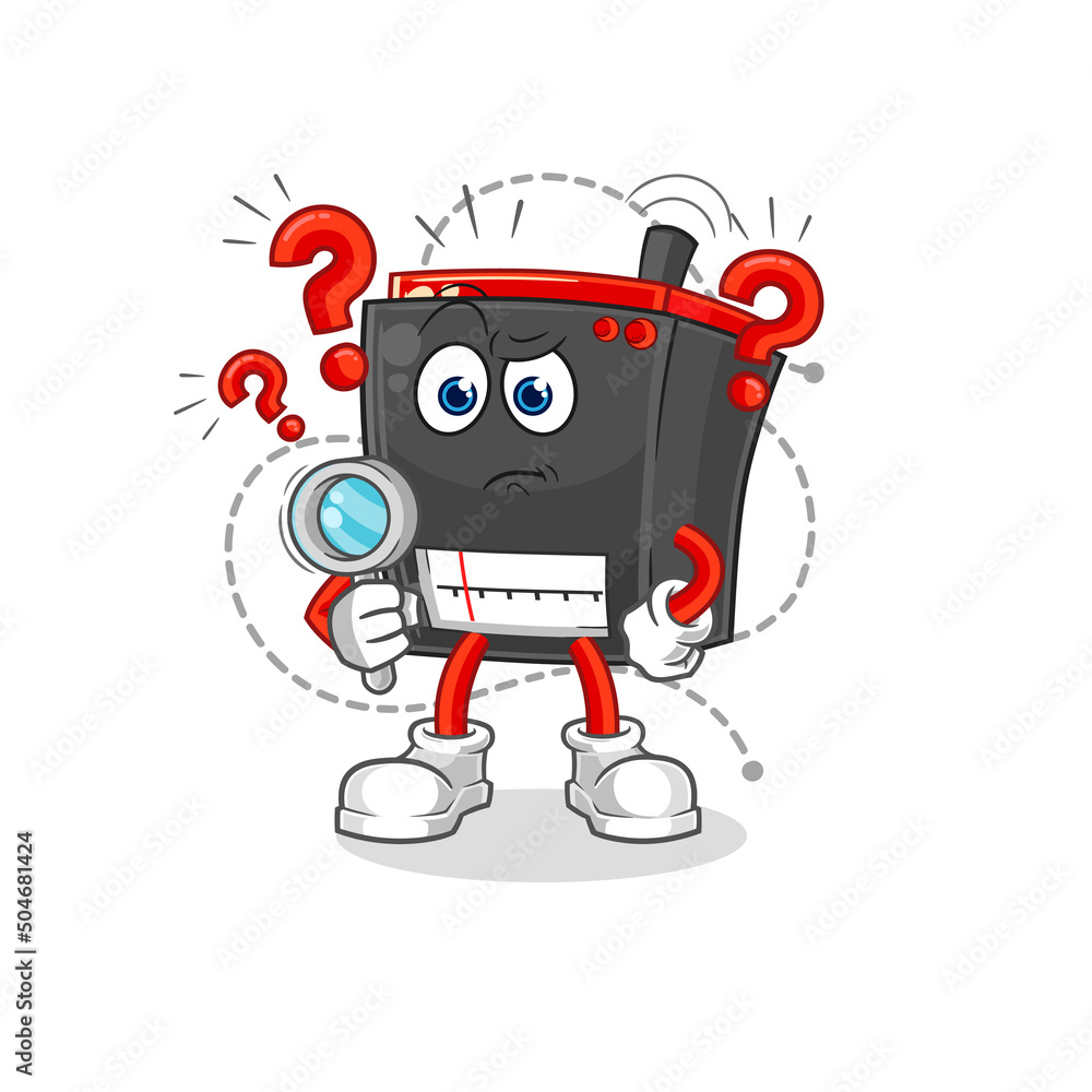 Fototapeta premium radio searching illustration. character vector