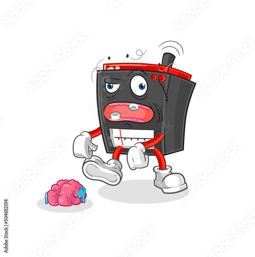 radio zombie character.mascot vector