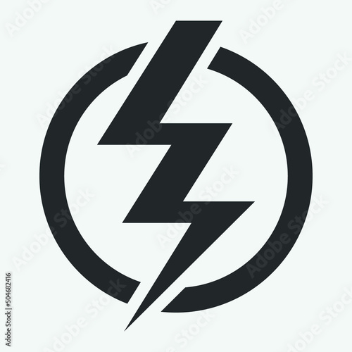 Power icon. Lightning, bolt, energy and thunder electric concept. Vector illustration isolated. EPS 10