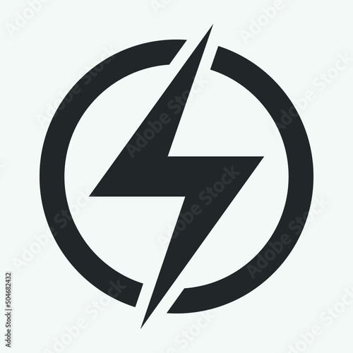 Power icon. Lightning, bolt, energy and thunder electric concept. Vector illustration isolated. EPS 10