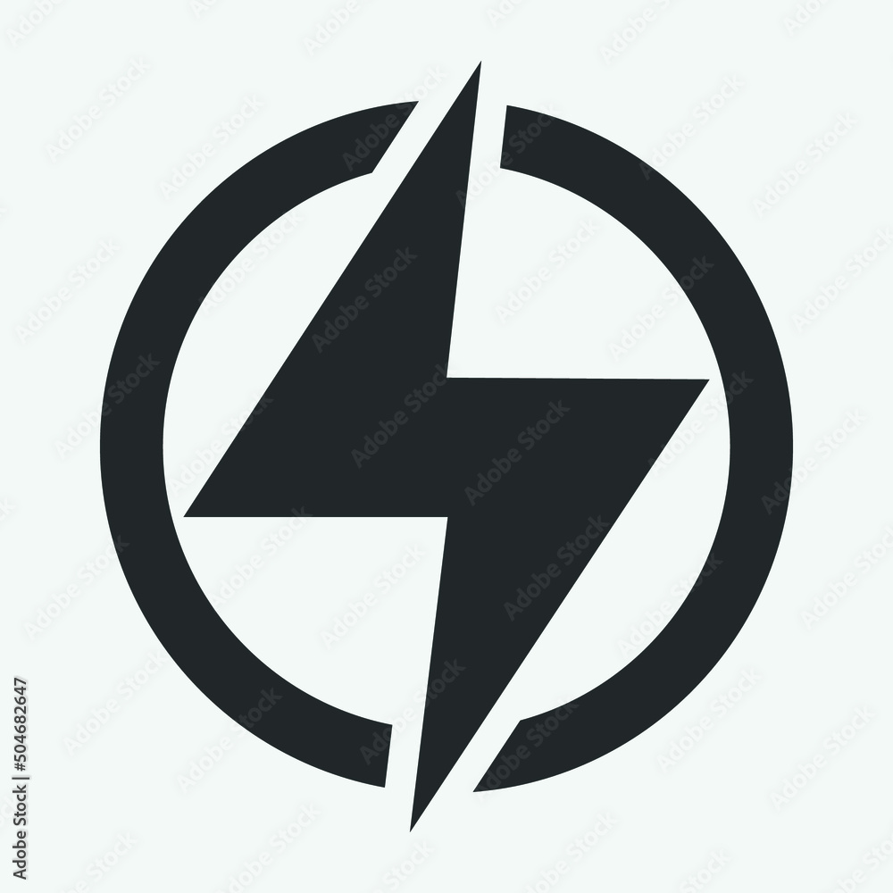 Power icon. Lightning, bolt, energy and thunder electric concept. Vector illustration isolated. EPS 10 Power icon. Lightning, bolt, energy and thunder electric concept. Vector illustration isolated. EPS 10