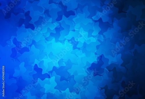Dark BLUE vector template with chaotic shapes. © smaria2015