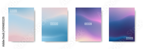 set of abstract background with beautiful gradation color, colorful background for poster flyer banner backdrop.vertical banner.cool fluid background vector illustration