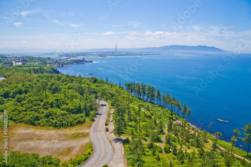 Scenery of Tojinbo cliff in Fukui prefecture, Japan. photo