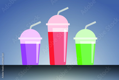 illustration of a glass of juices