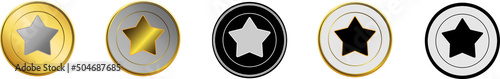star inside circle icon in different style vector illustration. two colored and black star inside circle vector icons designed in filled, outline, line and stroke style can be used for web, mobile
